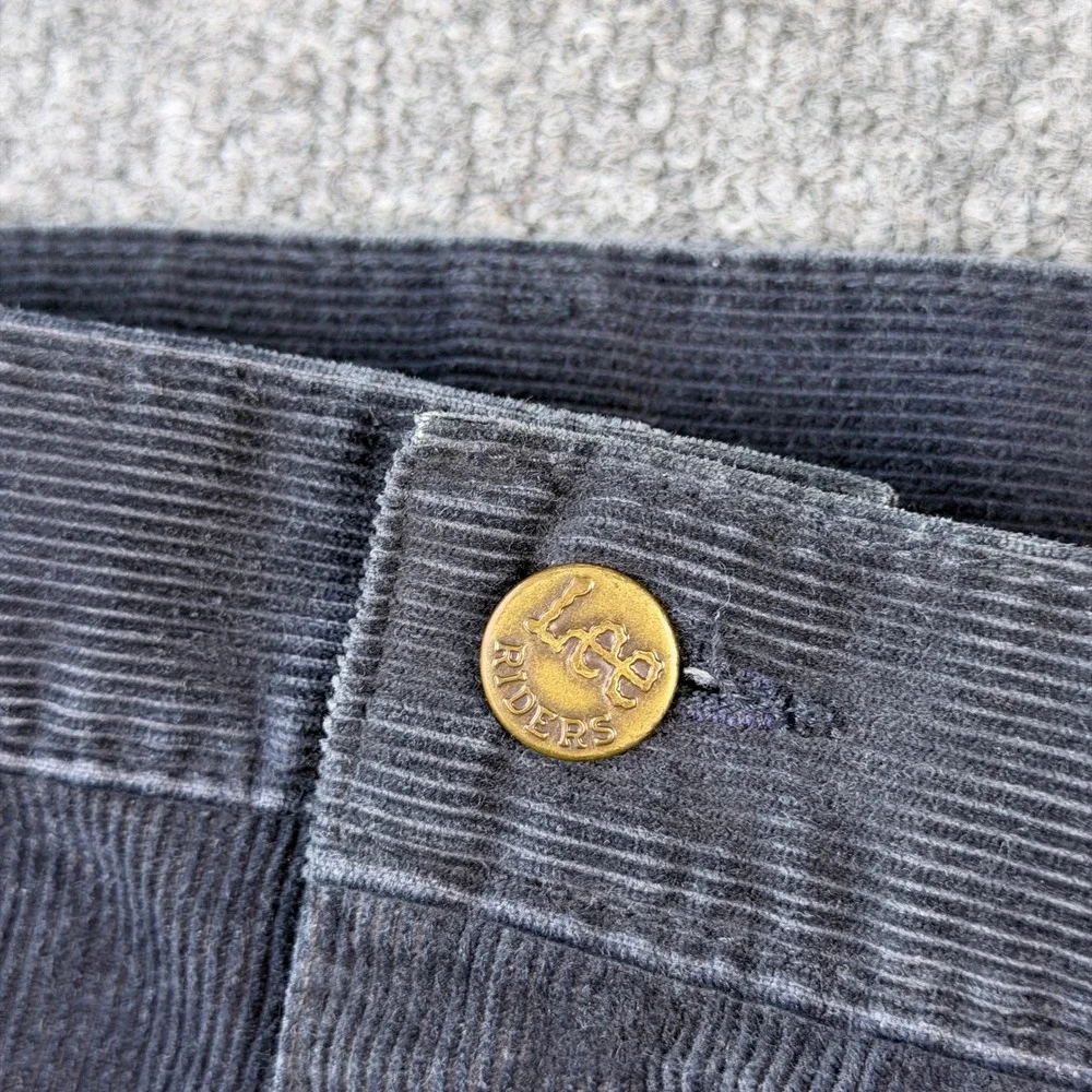 Vintage Lee Riders Corduroy Pants Mens 32x32 Blue Straight Leg Made in USA  80s